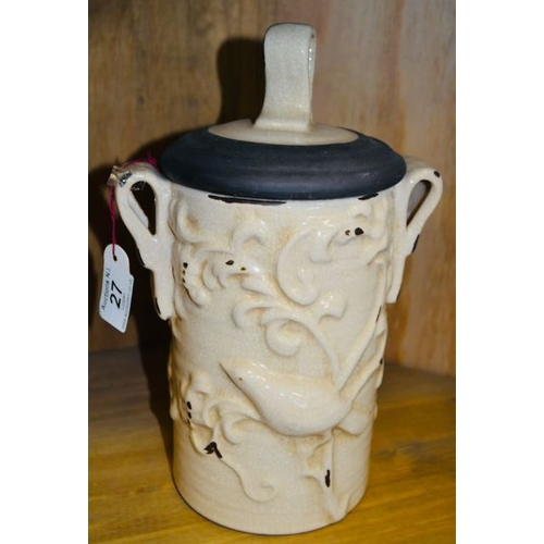 27 - Large Ceramic Lidded Jar