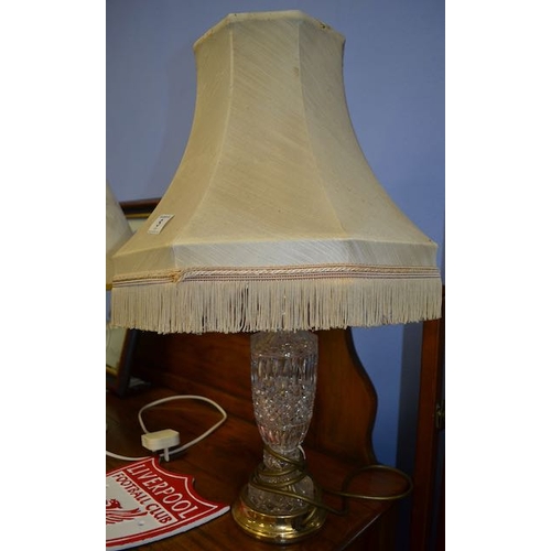 5 - Cut Glass Lamp & Shade