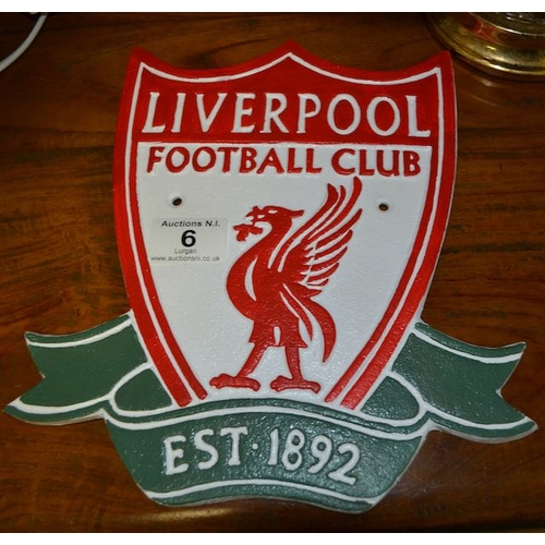 6 - Cast Liverpool Crest Sign