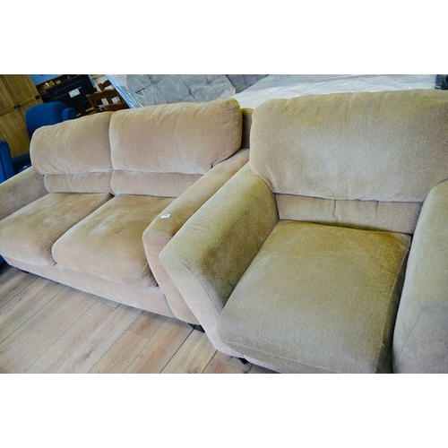 76 - Quality Comfortable 2 Piece Suite - 3 Seater + Armchair