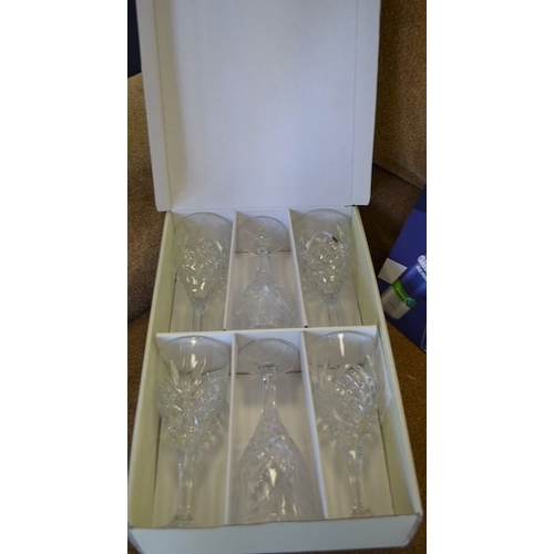 179 - Box Set of 6 Galway Crystal Wine Glasses