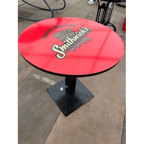 203 - Circular Cast Base Bar Table with Smithwicks Top