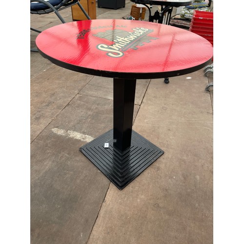 203 - Circular Cast Base Bar Table with Smithwicks Top