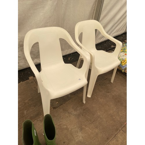 231 - Pair of White Garden Chairs