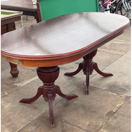 236 - Ornate Twin Pedestal Extending Dining Table