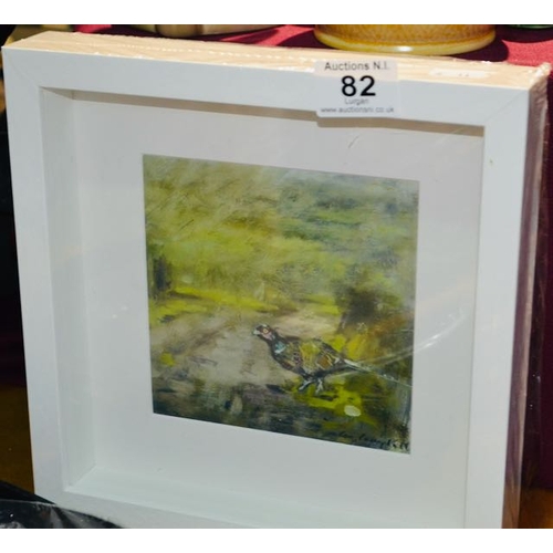 82 - Box Framed Con Campbell Print - Pheasant