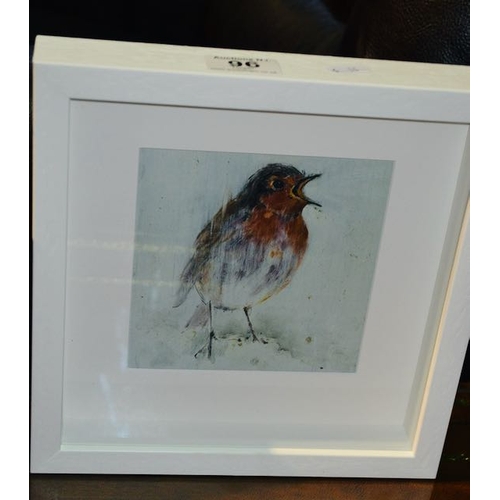 96 - Box Framed Con Campbell Print - Robin