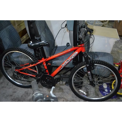 129 - Boys Red Apollo Bike 15 Speed Gear. 24