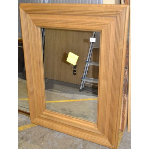 223 - Large Wood Framed Mirror Approx 34 x 44