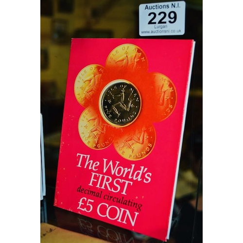 229 - The World's First Decimal Circulating £5 Ltd Ed Coin 1981