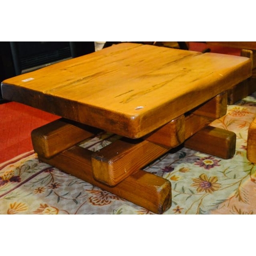 349 - Chunky Rustic Pine Coffee Table