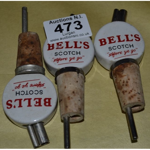 473 - Bell's Scotch Whisky Pourer x3