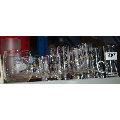 482 - Collection of Shot Glasses Incl Jack Daniels etc