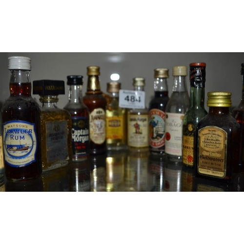 484 - Collection of 10 Decorative Rum etc Miniatures Bottles