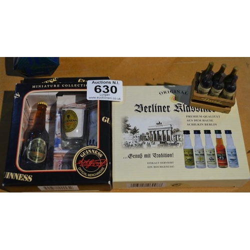 630 - Guinness + Original Berlin Miniature Gift Sets + Wine Crate Magnet