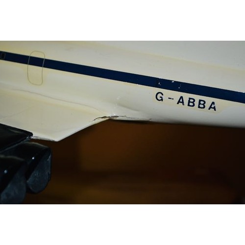 347 - British Airways Concorde Model with G-ABBA Livery on Stand - Appx 4' x 1'8 x 1'3