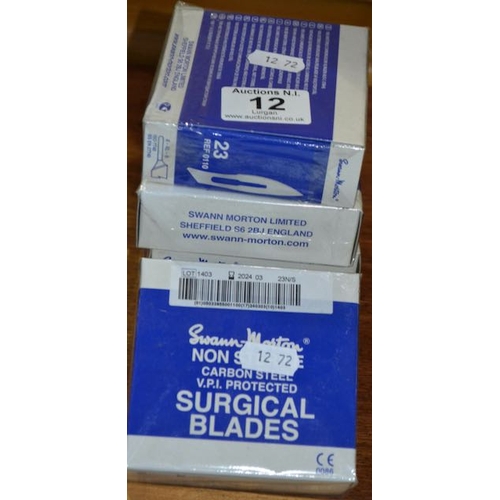 12 - 5 x Box Surgical Blades