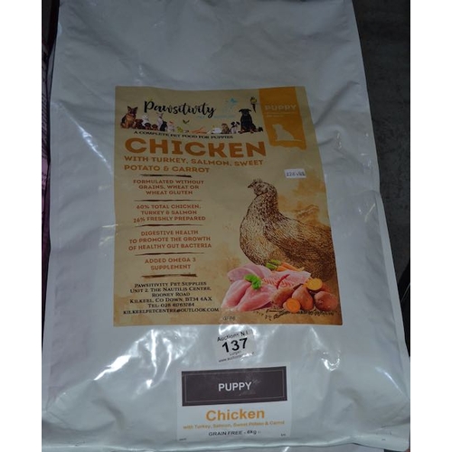 138 - Pawsivity 6kg Puppy Food Chicken With Turkey Etc - Grain Free