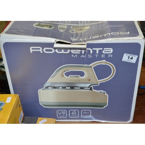 14 - Rowenta Master Steam Iron - Boxed