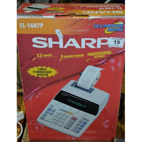 15 - Sharp EL 1607P Electronic Printing Calculator