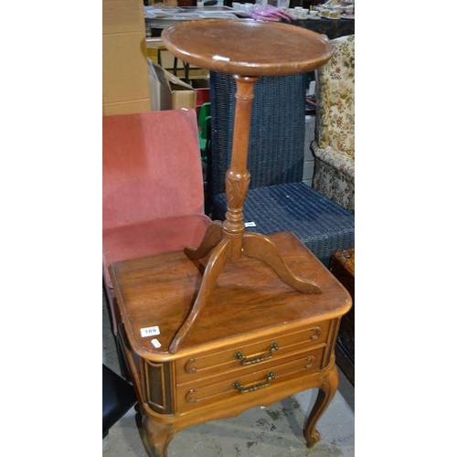 189 - Ornate Occassional Table + 2 Drawer Hall Table