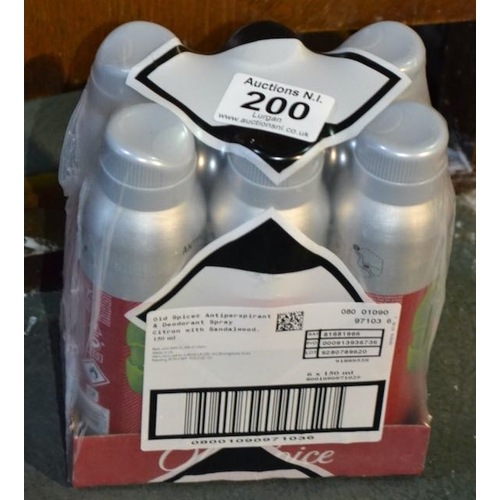 200 - 6pk Old Spice Anti Perspirant Deodrant