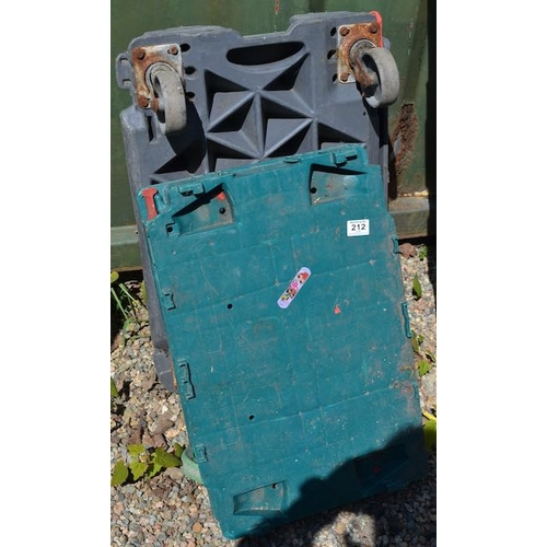 212 - 2 x Plastic Transport Trolleys