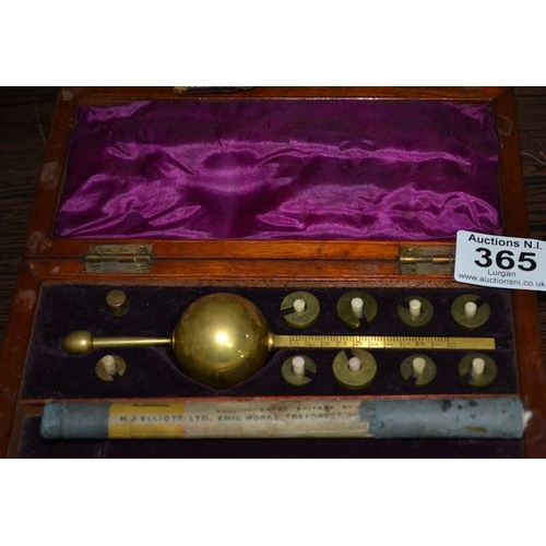 365 - A 19th century mahogany cased Sikes Hydrometer by Loftus