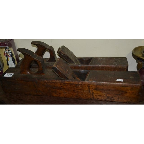 368 - Large Vintage Wooden Block Plane x2