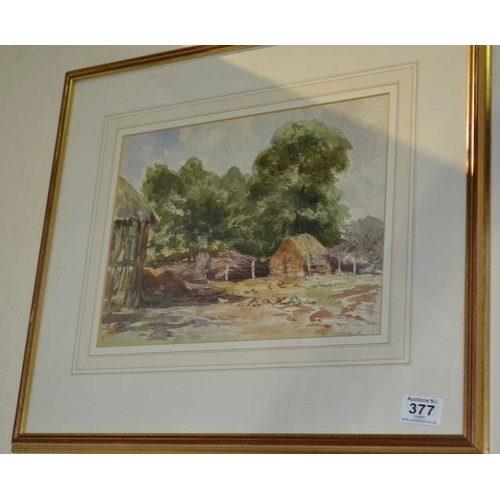 377 - Gold Framed Watercolour by David S Neave - Exhibited Artist at Royal Academy etc