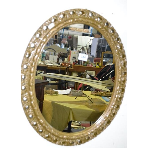 380 - Oval Ornate Gilt Framed Mirror