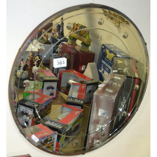 383 - Circular Vintage Frameless Porthole Style Mirror