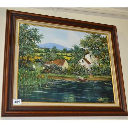 384 - M Mc Larnon 1996 Framed Oil on Canvas