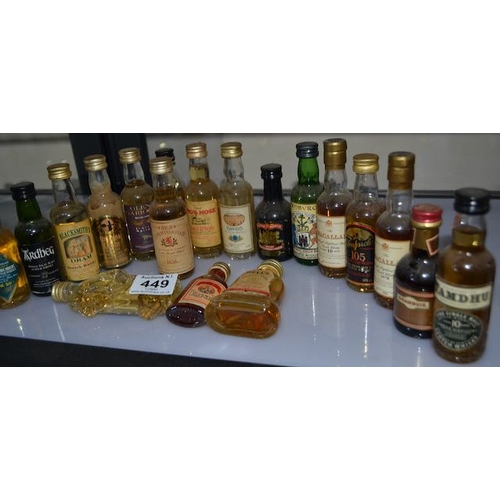 449 - Approx 18 Whiskey Miniatures Incl Bells Etc