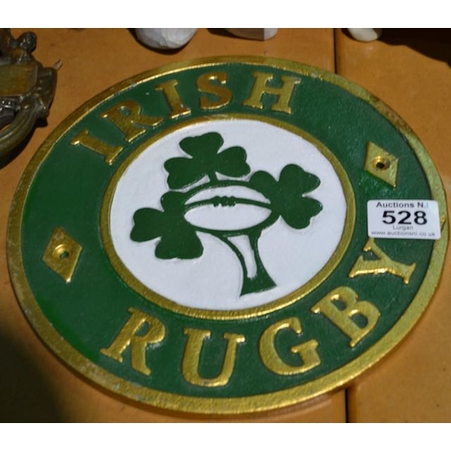 528 - Cast Irish Rugby Sign