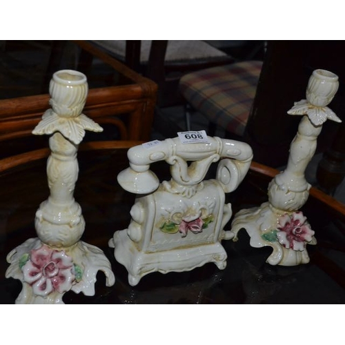 608 - Vintage 3pc Garniture Set