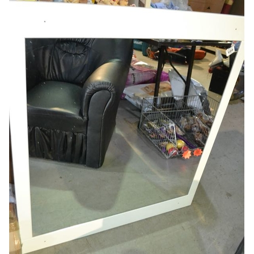 699 - Large Heavy Wood Framed Mirror