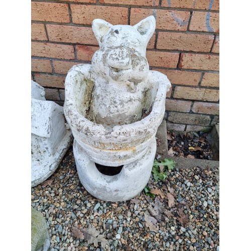 215F - Concrete Pig on Plinth