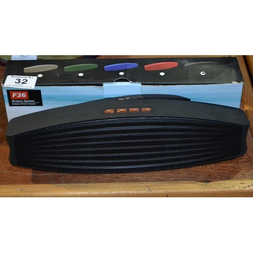 32 - F36 Wireless Speaker - Boxed