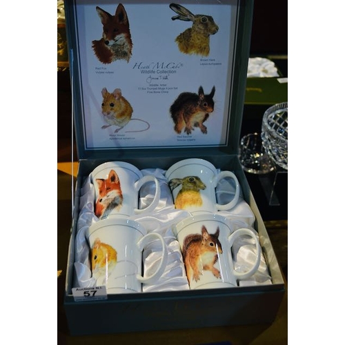 57 - Heath McCabe Wildlife Boxed Mug Set