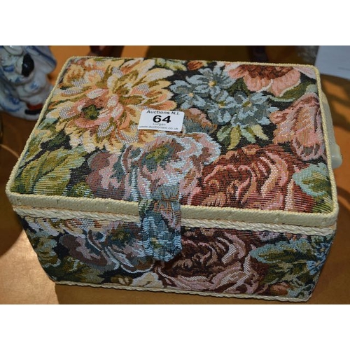 64 - Tapestry Sewing Box