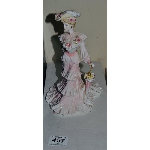 457 - Coalport J Bromley La Belle Époque - Lady Alice at the Royal Garden Party - Boxed