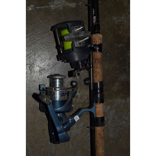 548 - North Western 3pc Feeder 12' Rod With Kudos ZX40 Spin Reel + Shakespeare Reel