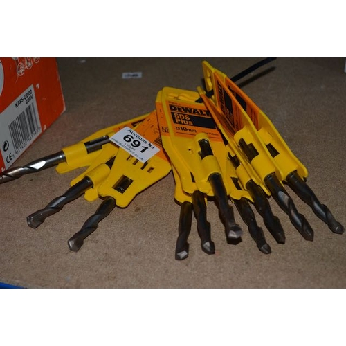 691 - 10 x Dewalt SDS Plus Drill Bits