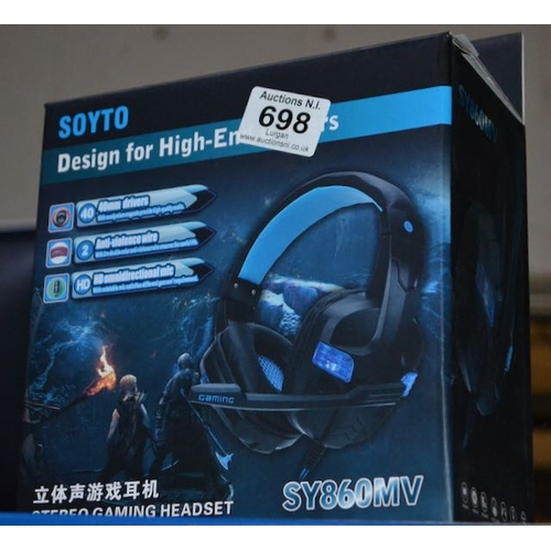 698 - Soyto Stereo gaming Headset - Box Sealed