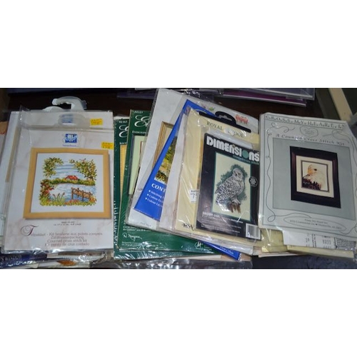 751A - Large Quantity Of Assorted Cross Stitch Kits Incl Dimension