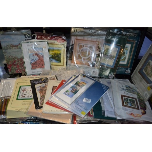 751J - Large Assortment Of Cross Stitch Kits