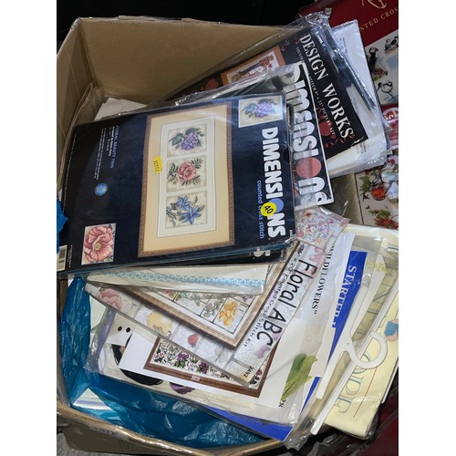 751F - Box Of Assorted Cross Stitch Kits Incl Dimensions