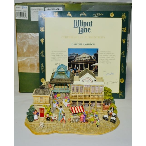 Limited Edition Boxed Lilliput Lane With Deeds - Covent Garden 275/850