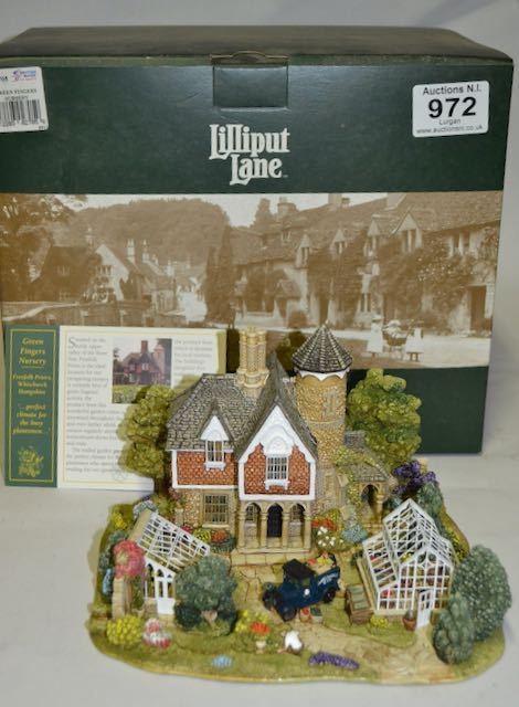 Boxed Lilliput Lane - Green Fingers Nursery With Deed